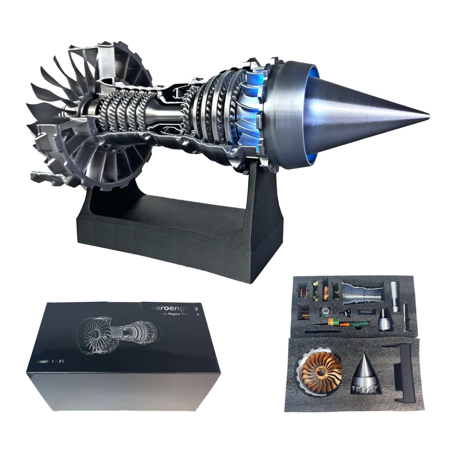 Model Kit Jet Engine - Diy turbofan jet motor modelo kit