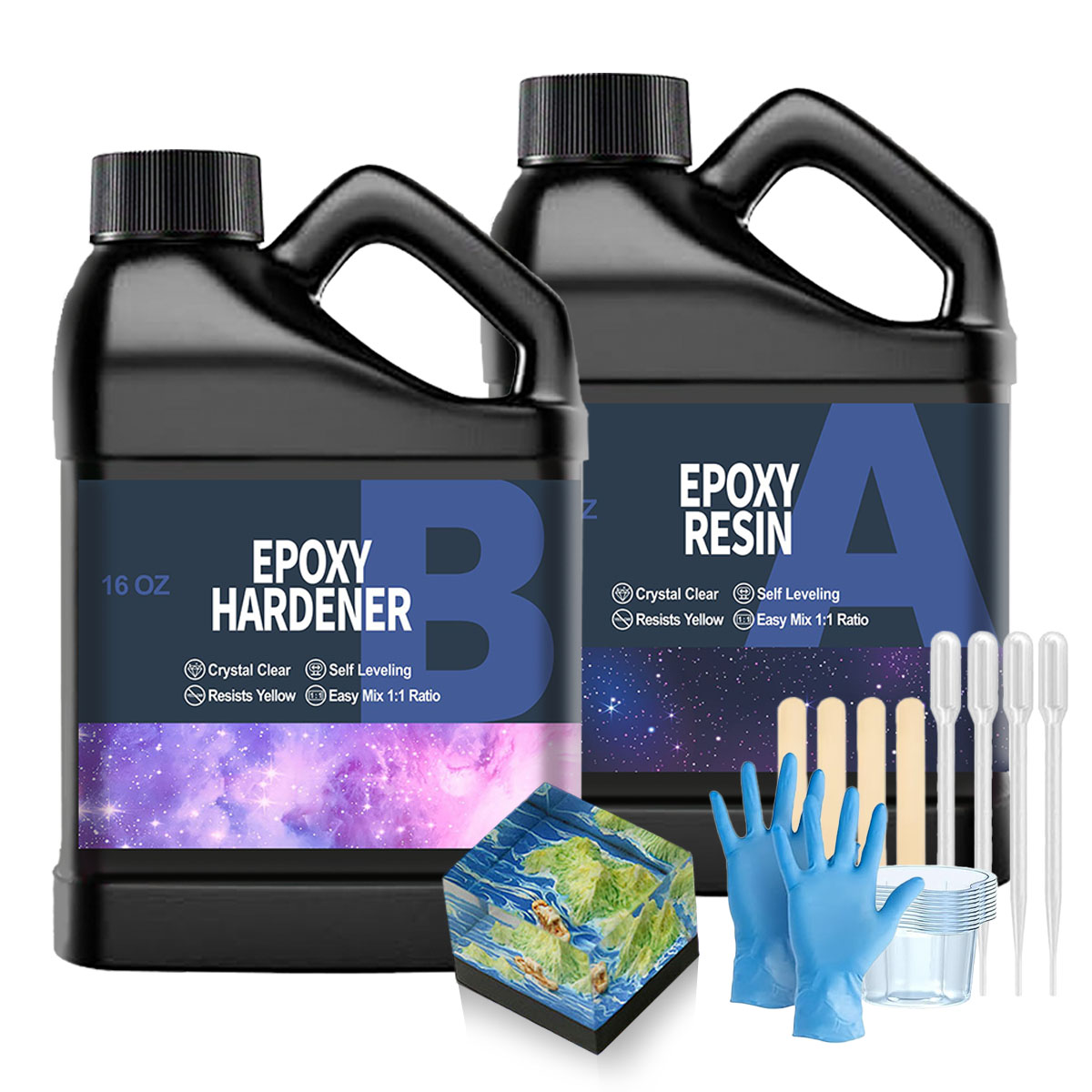 Resin Kit Cast - Kit de Resina Epóxi Transparente 32OZ,