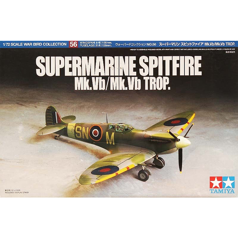 Model Kit Spitfire - Tamiya Plástico Montagem Modelo Militar 1/72