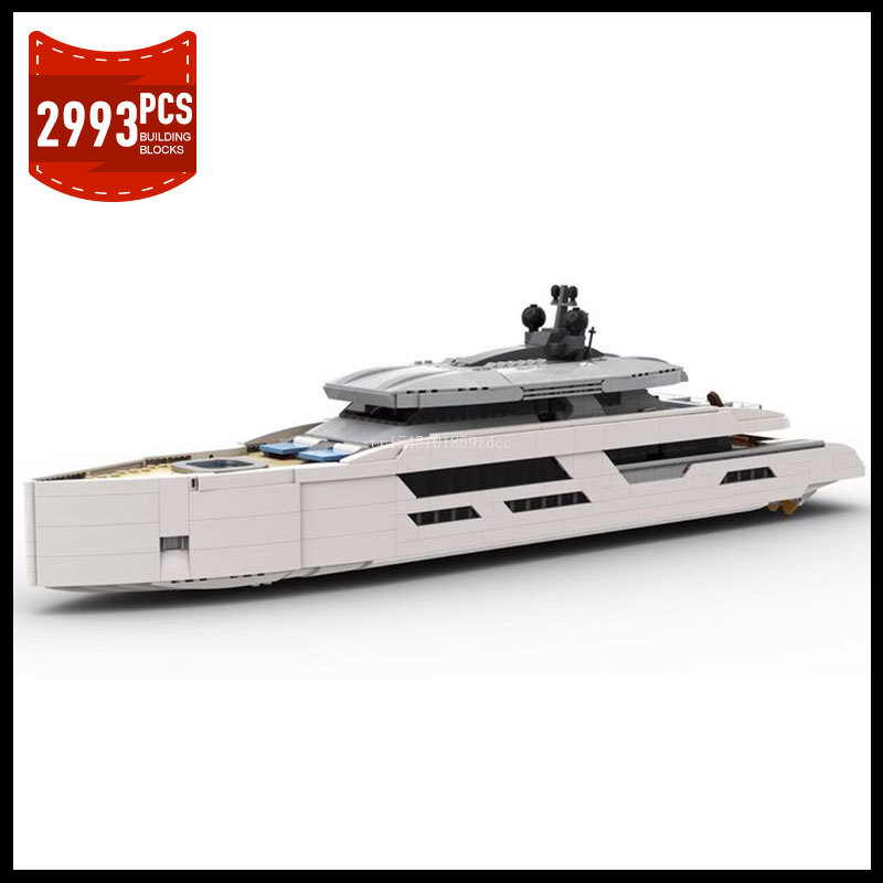 Model Kit Yacht - MOC Modelo de Iate de Luxo