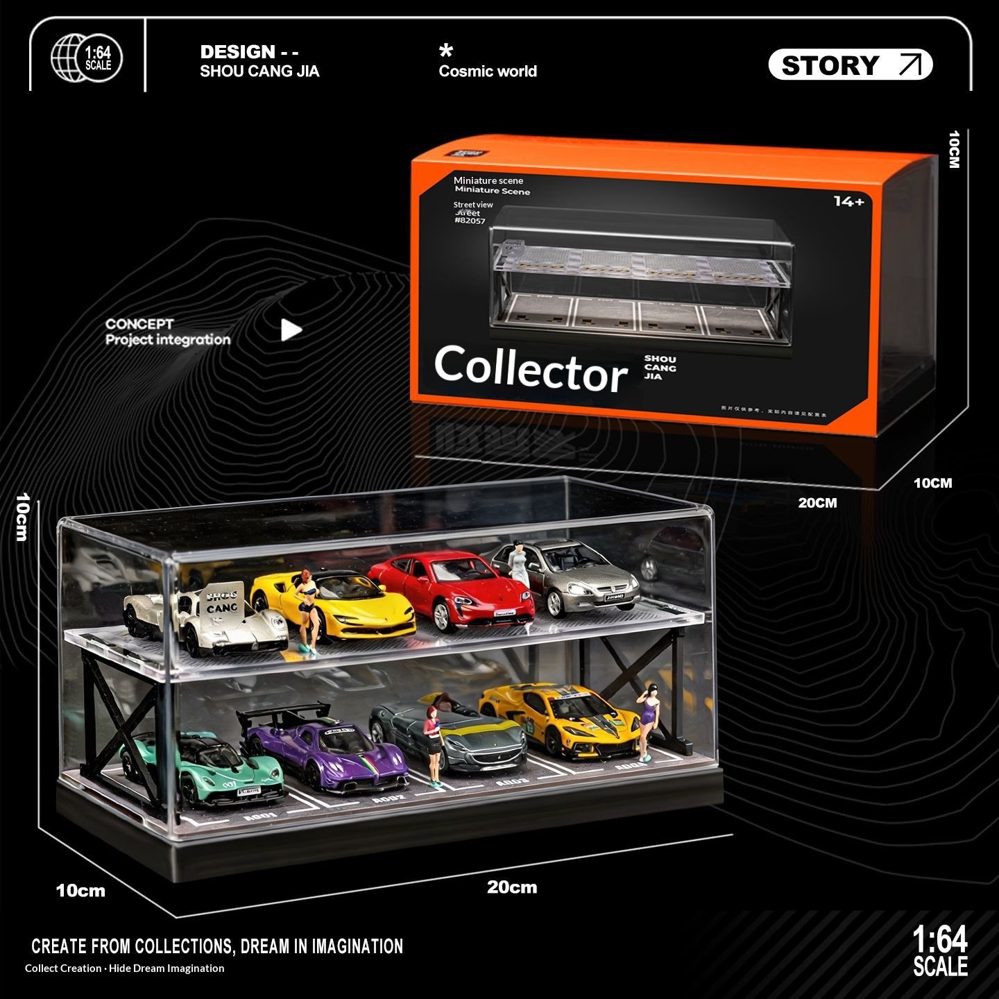 Model Kit Led - Diorama de Garagem de Estacionamento de