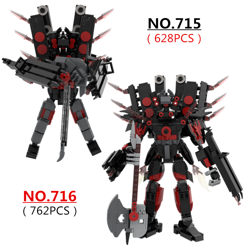 Model Kit Titanic - Novo titan guitor alto-falante homem blocos