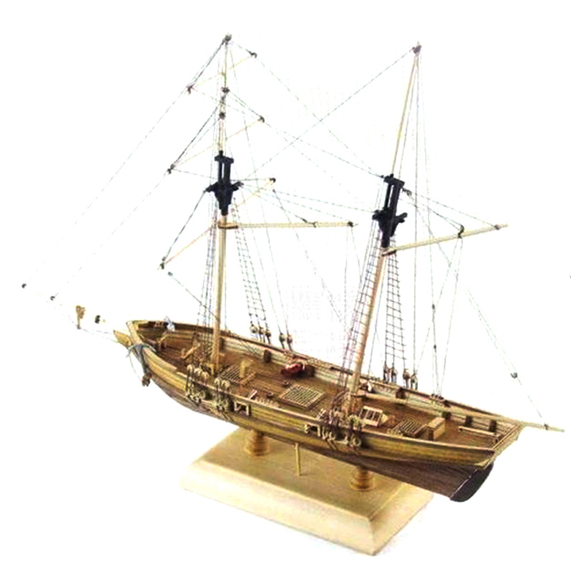 Model Kit Yacht - 1:70 novo porto de madeira barco
