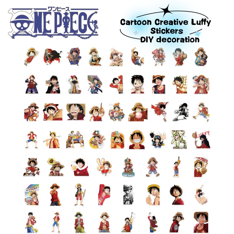 Model Kit One Piece - Adesivos de graffiti do personagem Luffy
