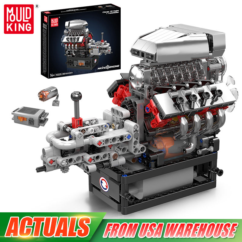 Model Kit Engine V8 - Molde rei 10225 motor técnico brinquedos