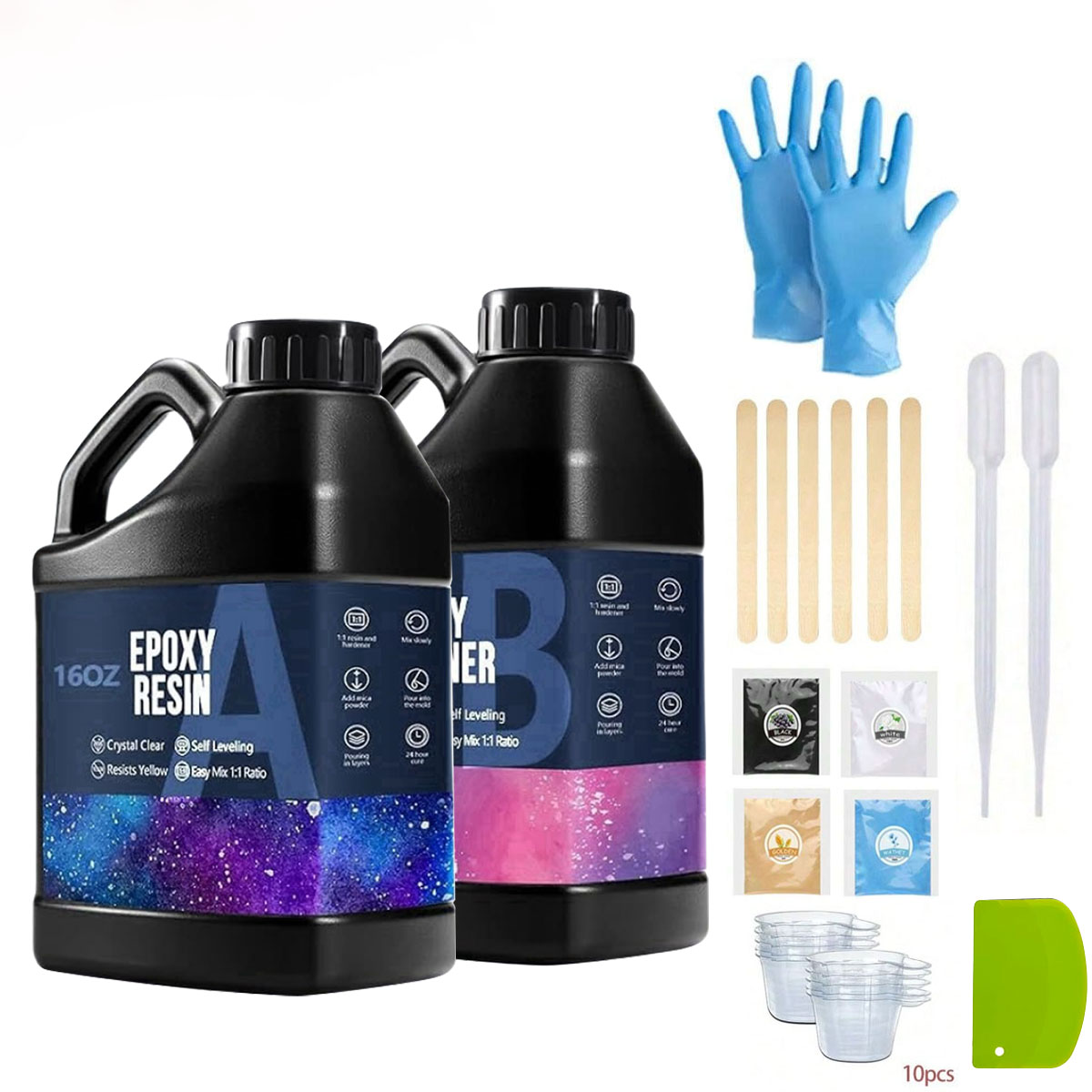 Resin Kit Cast - Kit de resina epóxi cristalina 1000ml,