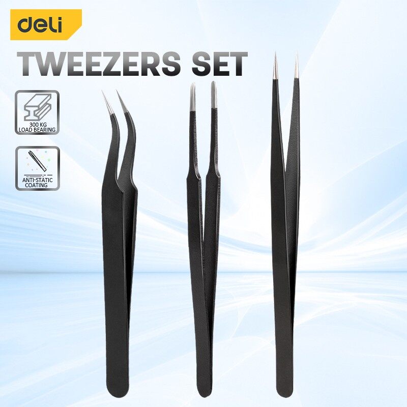 Model Kit Nippers - Deli-Aço Inoxidável Pinças Set para Eletrônica,