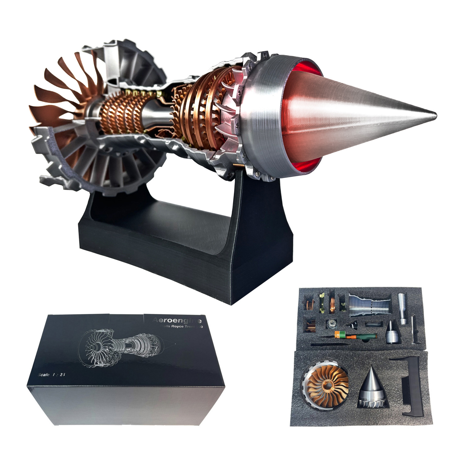 Diy turbofan jet motor modelo  - Model Kit Jet Engine avaliação e preço