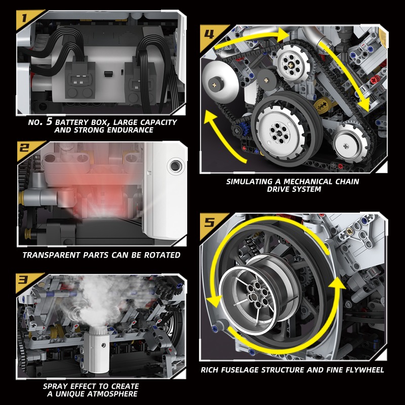 Motor motorizado v8 3201 peças - Model Kit Engine V8 avaliação e preço