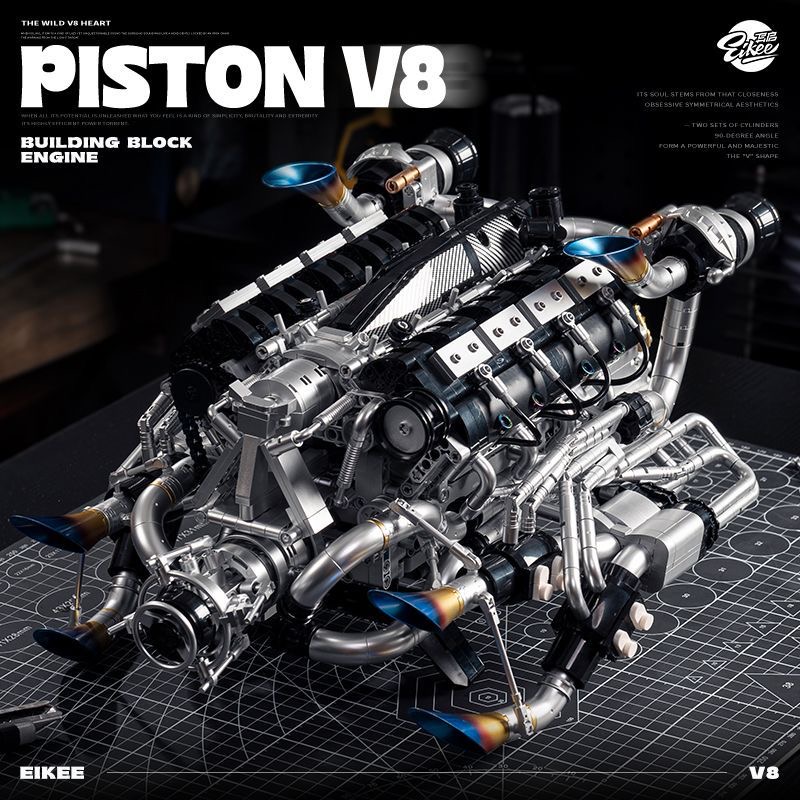 Moc supercar v8 blocos de cons - Model Kit Engine V8 avaliação e preço