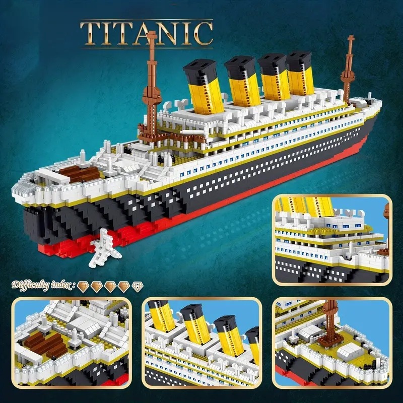Titanic micro blocos de constr - Model Kit Titanic avaliação e preço