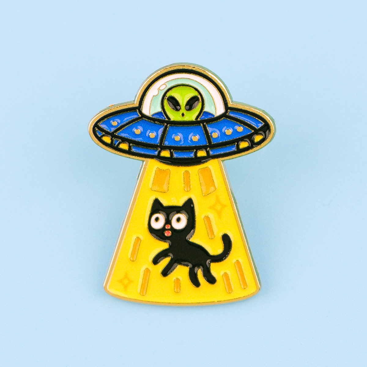 Pins de Esmalte Gato Preto Noi - Model Kit Ufo avaliação e preço