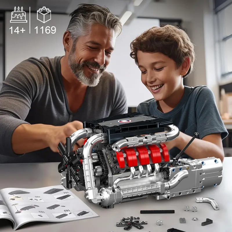 Mould King 10203 1169 Peças Ki - Model Kit Engine V8 avaliação e preço