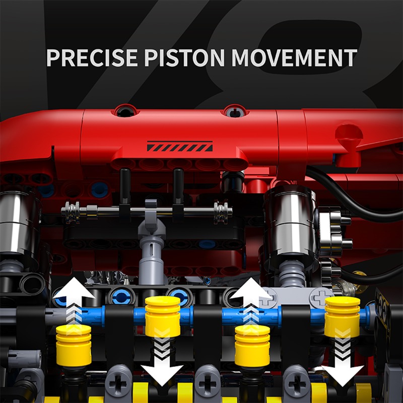T5011 1370 peças Kit de Blocos - Model Kit Engine V8 avaliação e preço