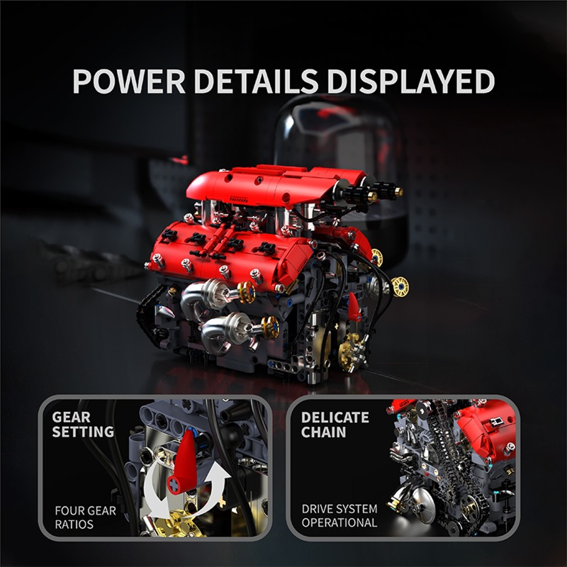 T5011 1370 peças Kit de Blocos - Model Kit Engine V8 avaliação e preço