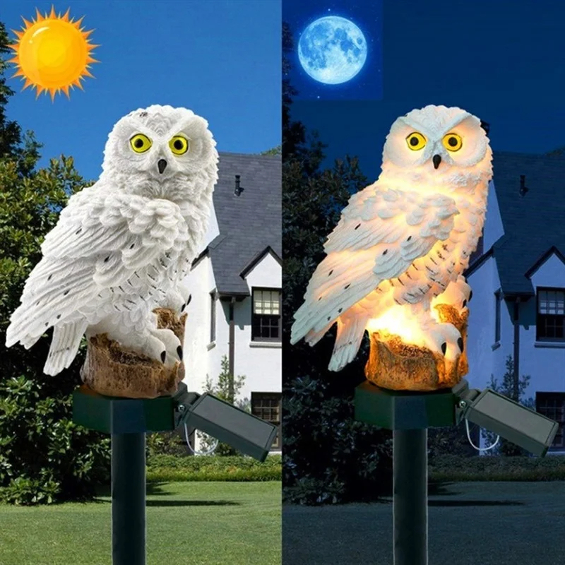 Estátua de Coruja Solar com Lu - Model Kit Led avaliação e preço