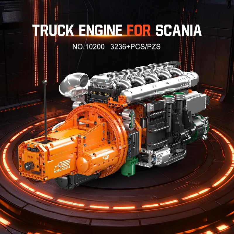 Mould King 10200 V8 Twin-Turbo - Model Kit Engine V8 avaliação e preço