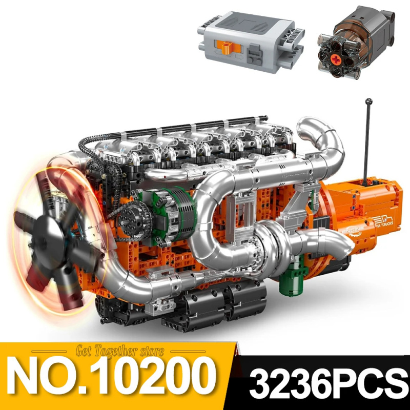 Mould King 10200 V8 Twin-Turbo - Model Kit Engine V8 avaliação e preço