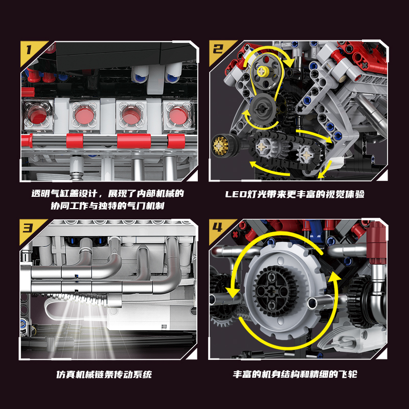 Conjunto de Blocos de Montar K - Model Kit Engine V8 avaliação e preço