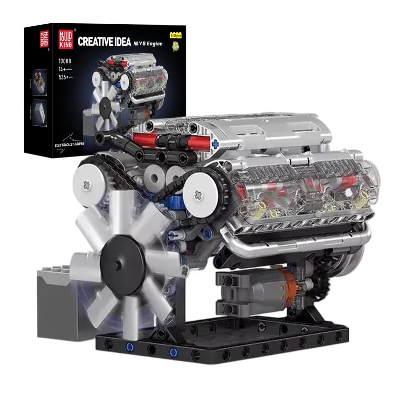 MOULD KING 535PCS Modelo de Bl - Model Kit Engine V8 avaliação e preço