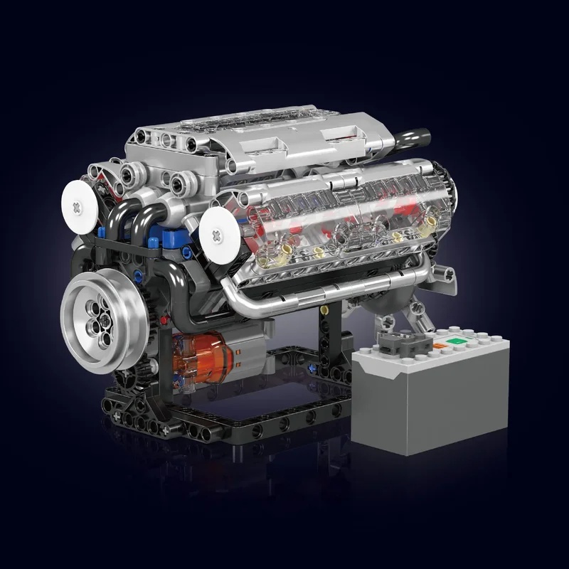 MOULD KING 535PCS Modelo de Bl - Model Kit Engine V8 avaliação e preço